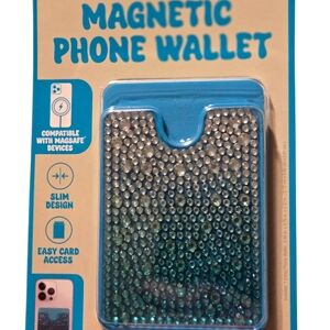 Magnetic Phone Wallet Blue Gradient